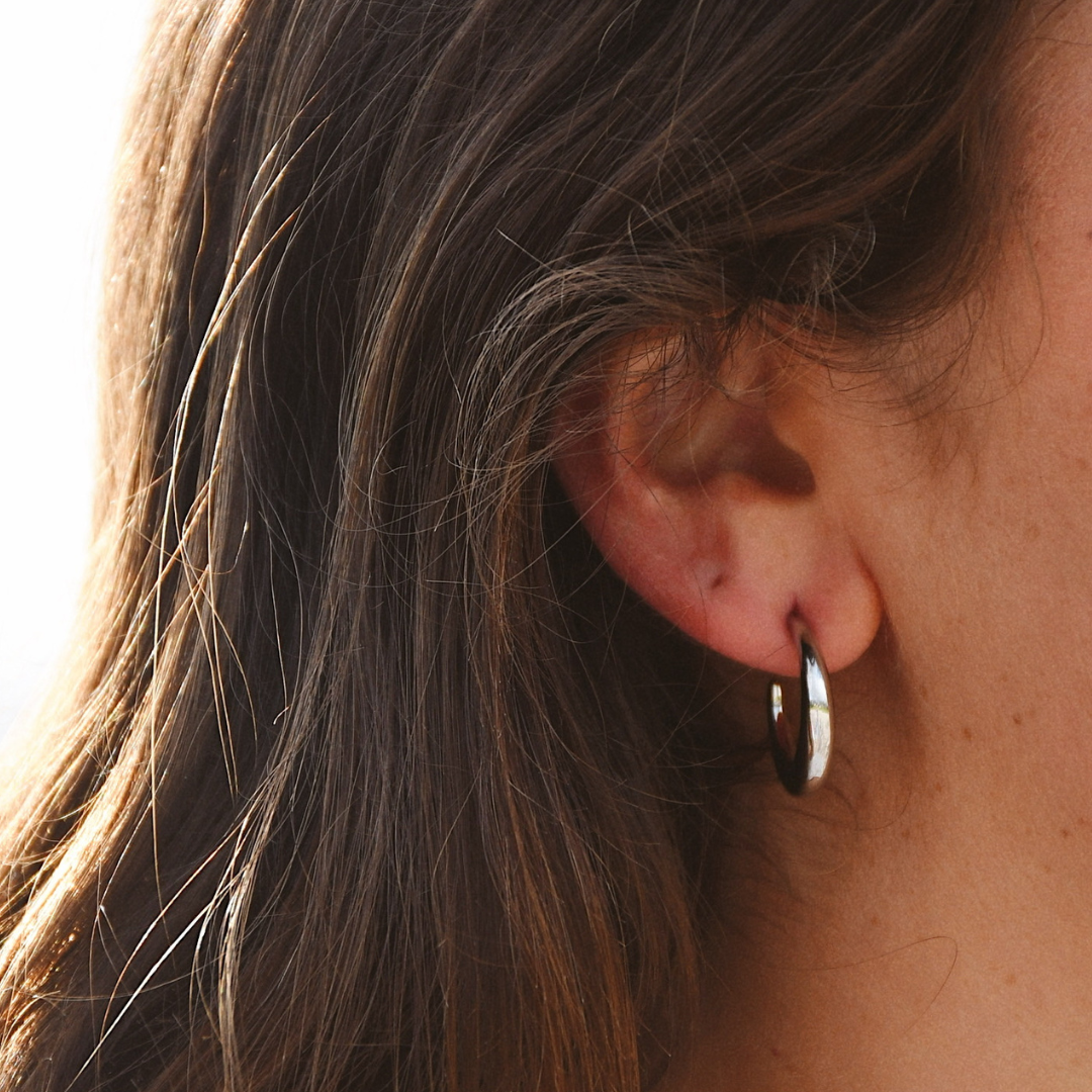 Silhouette Silver Hoops