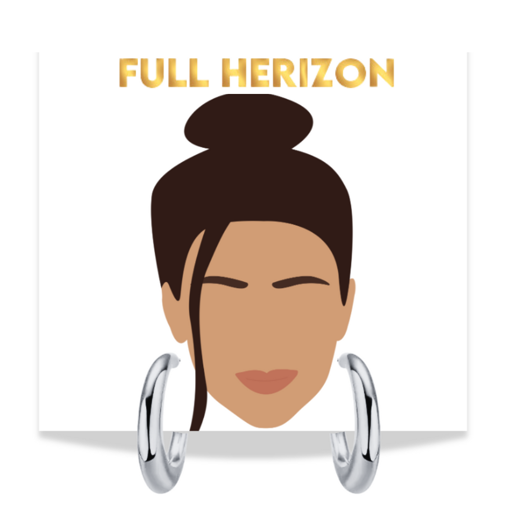 Silhouette Silver Hoops