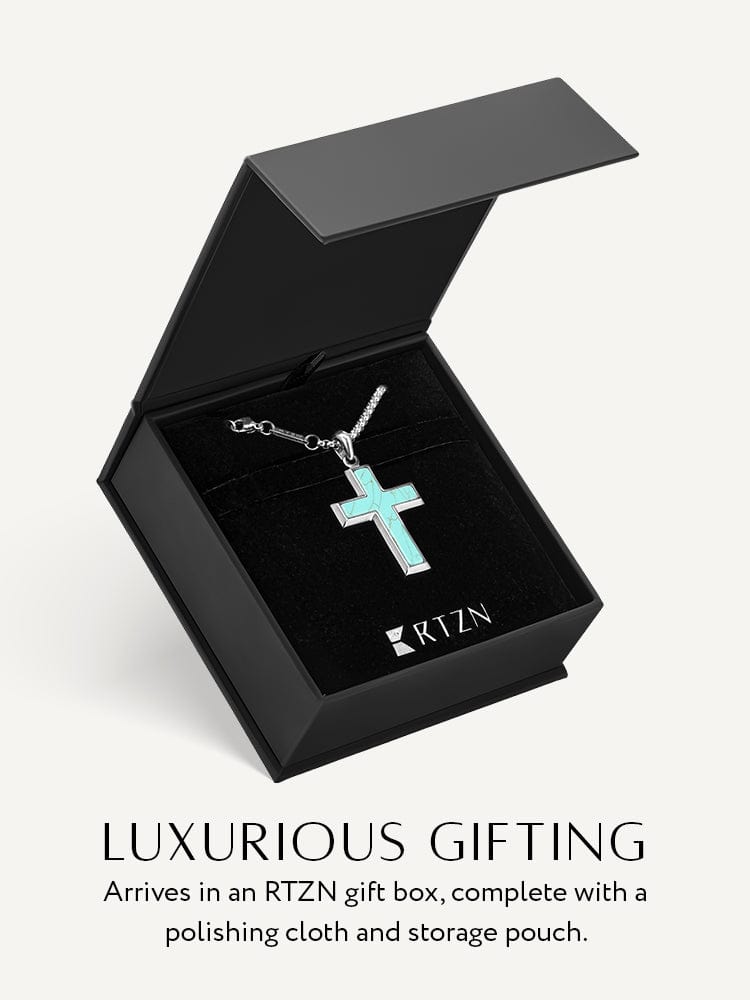 Turquoise Cross Pendant Necklace