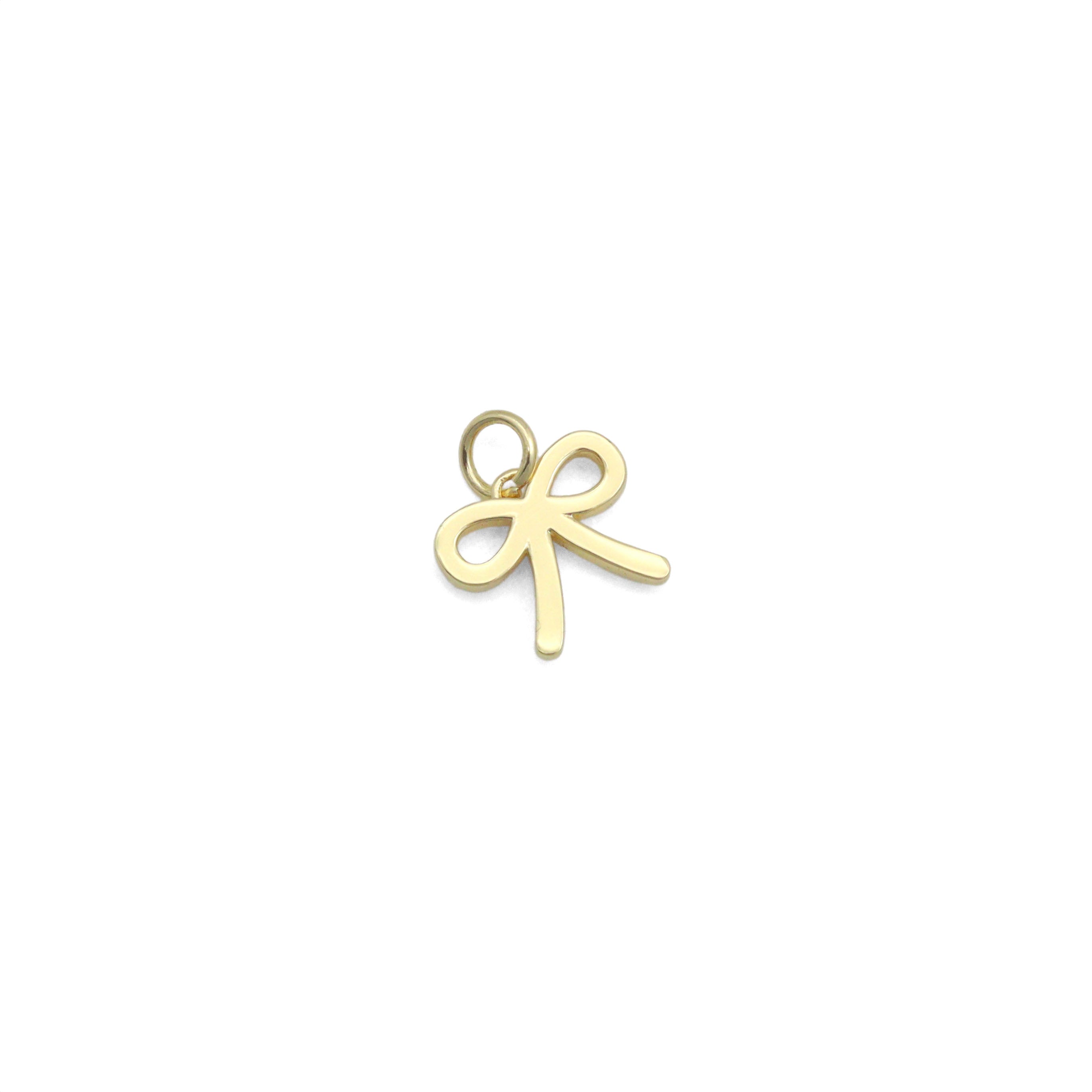 Cute Pearl Bowknot Charm Pendant, Sku#LX965