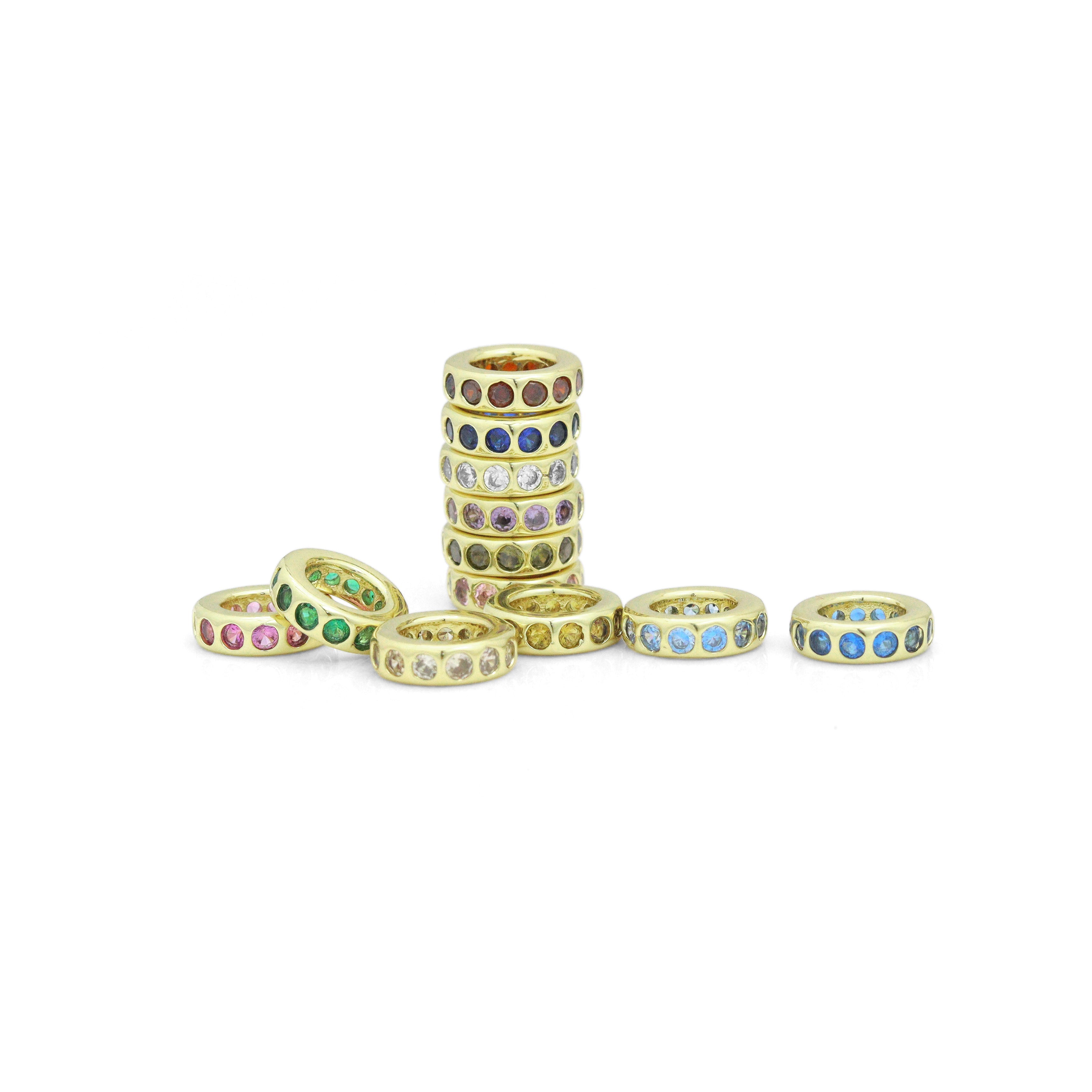 Birthstone Spacer,Spacer for Necklace, birthstone Charm Pendant, Sku#LX977