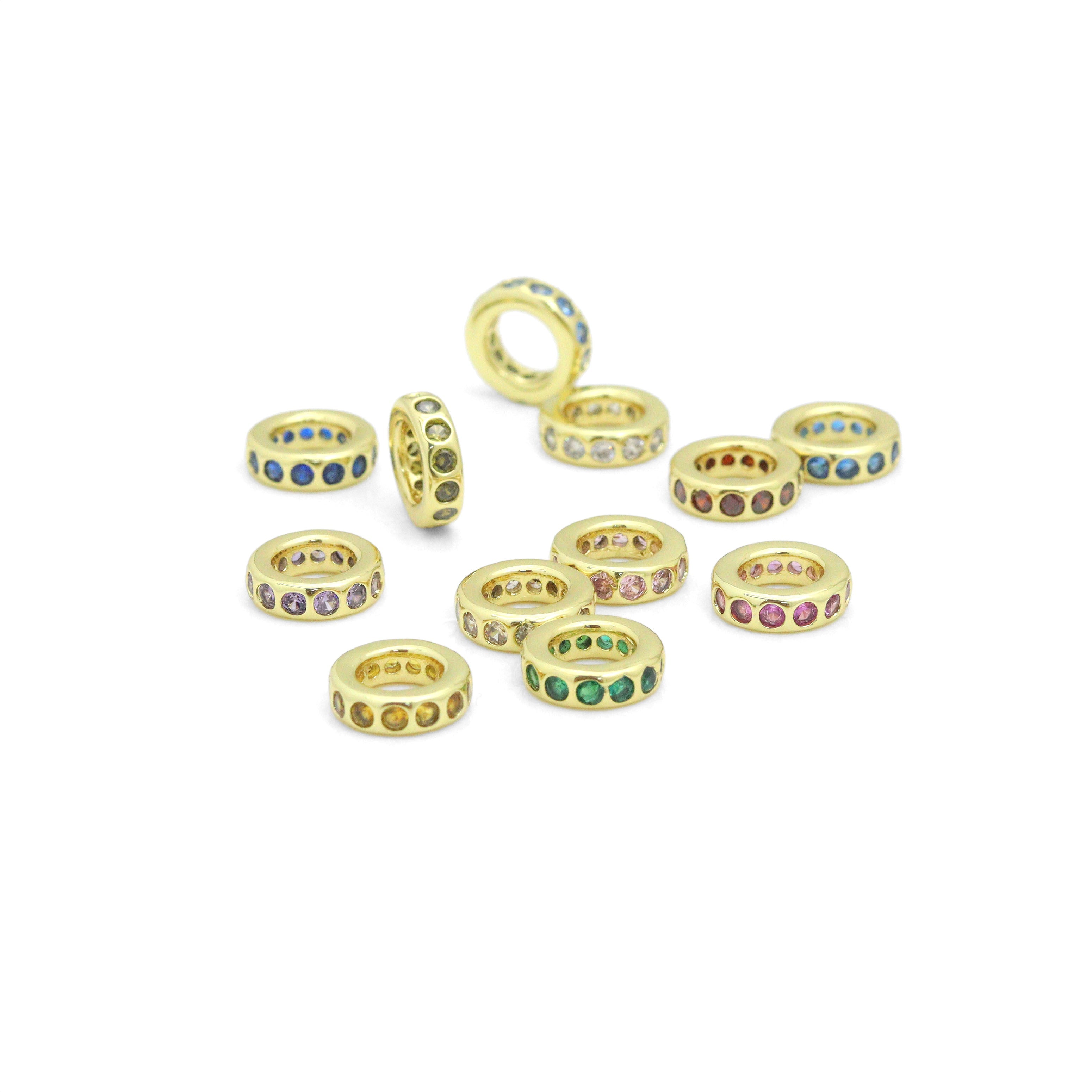 Birthstone Spacer,Spacer for Necklace, birthstone Charm Pendant, Sku#LX977